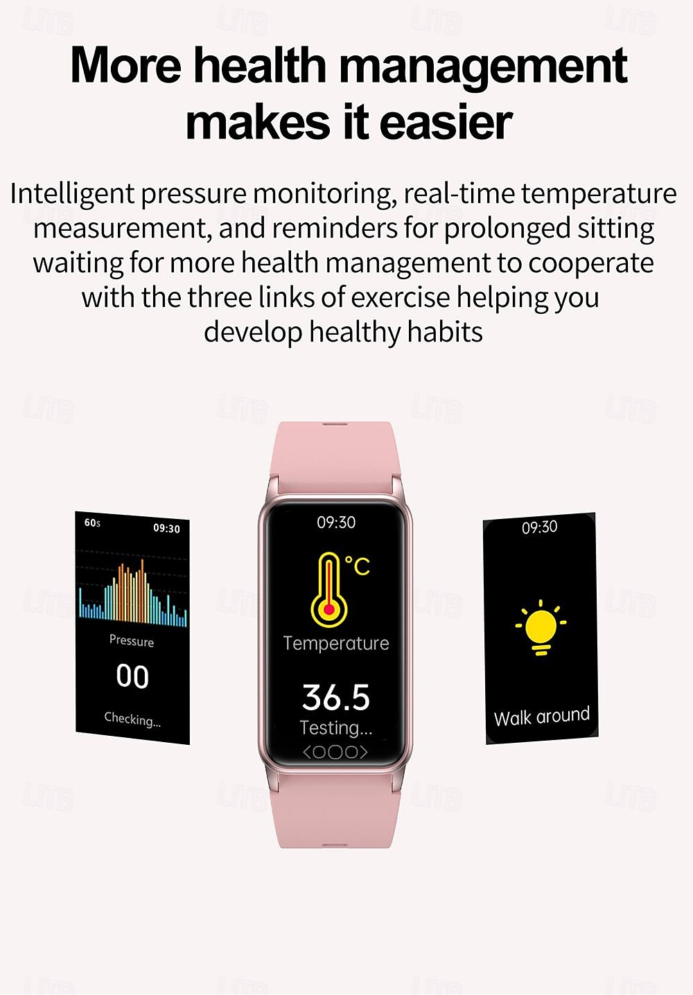 NEW Smart Watch 1.47 inch Smartwatch Fitness Running Watch Bluetooth Temperature Monitoring Pedometer Call Reminder Compatible with Smartphone Women Men Waterproof Media Control Message 2025 - $35.99 –P13