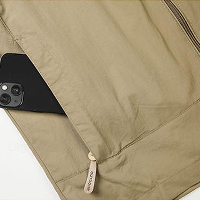 Herren Soft Shell Jacke Wanderjacke Draussen Windundurchlässig Wasserdicht Kapuzenshirt Windbreaker-Jacke Camping / Wandern / Höhlenforschung Reisen Schwarz Armeegrün Marinenblau Khaki Grau 2025 - $34.99 –P9