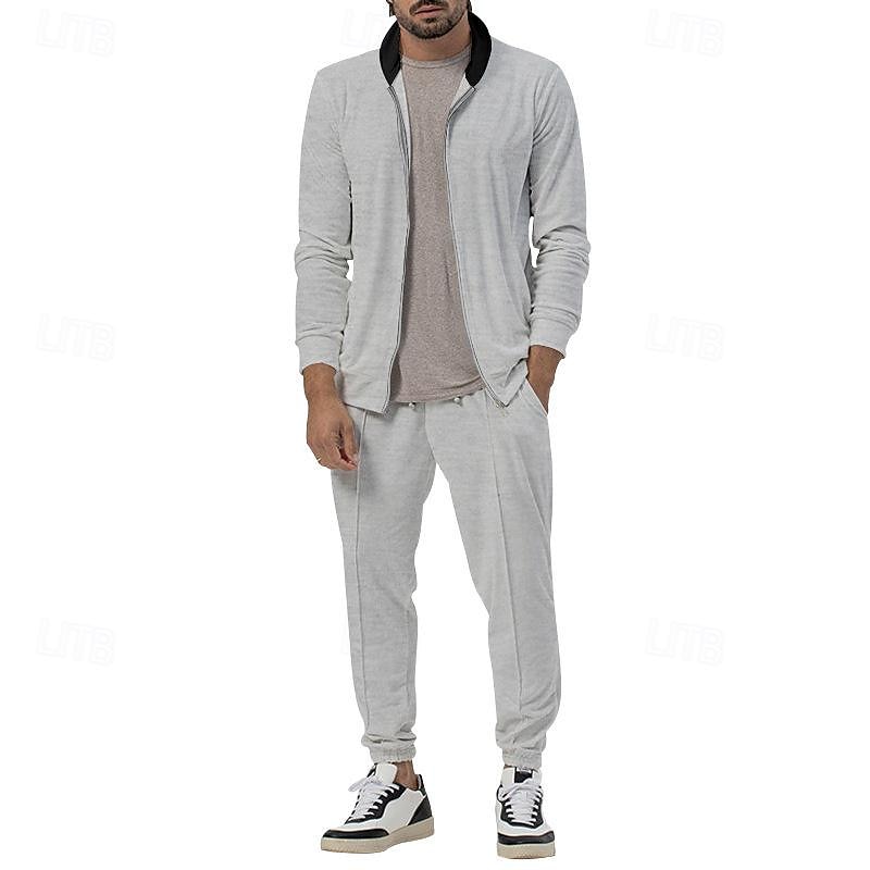 Per uomo Tuta Da Ginnastica Tuta da jogging 2 pezzi Zip intera Informale Autunno Manica lunga Traspirante Morbido Fitness Allenamento in palestra Corsa abbigliamento sportivo Abbigliamento sportivo del 2025 a $37.99 –P7