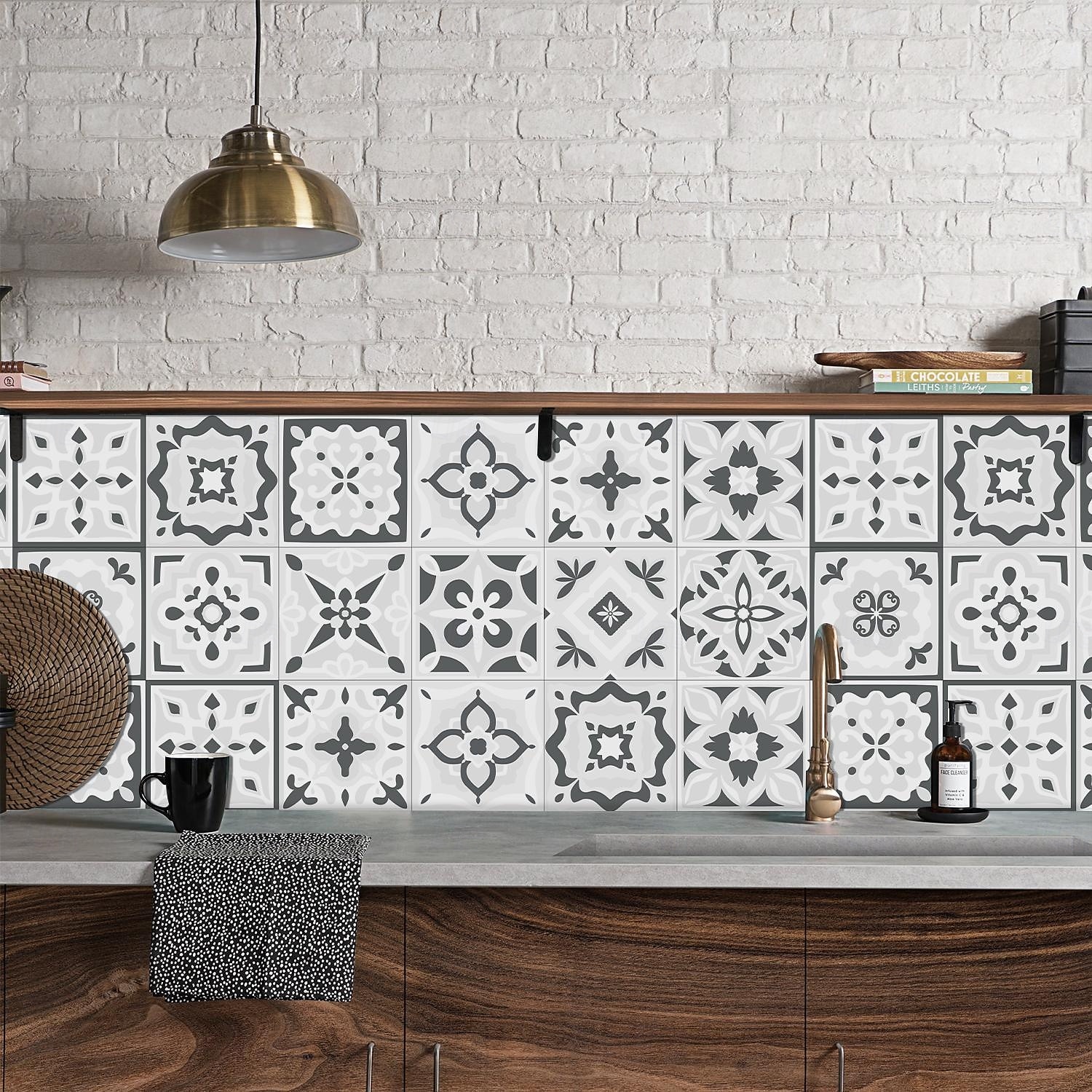24 adesivi per piastrelle in stile marocchino, decalcomanie murali in PVC con pellicola di cristallo ispessita, impermeabili &Decorazione murale in piastrelle retrò, antiolio e rimovibili, per bagno, del 2025 a $10.99 –P7