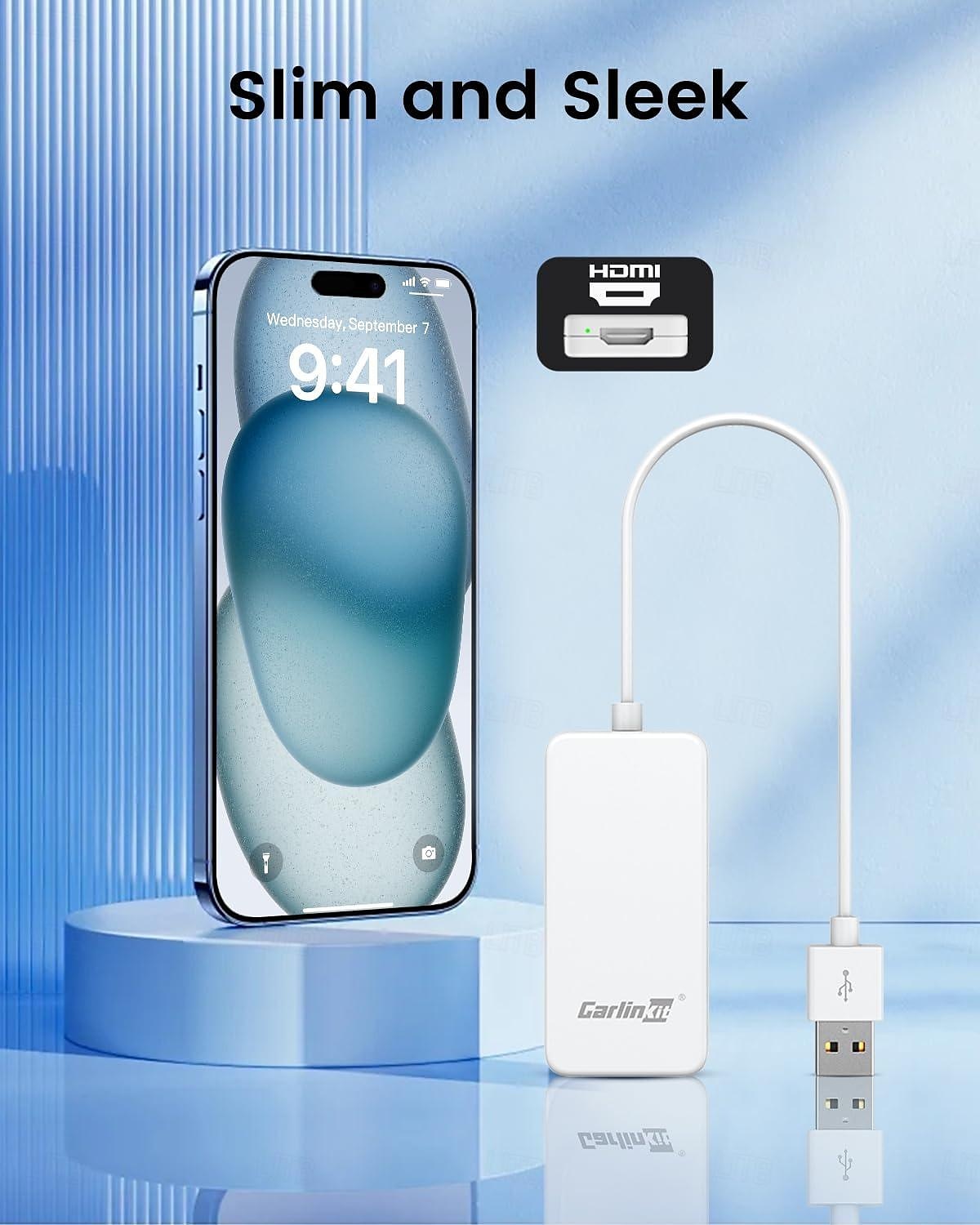 Carlinkit HD2CP-OVA-WH 3.5 inch Wireless Carplay Alimentează și pornește pentru 2025 - $87.99 –P7