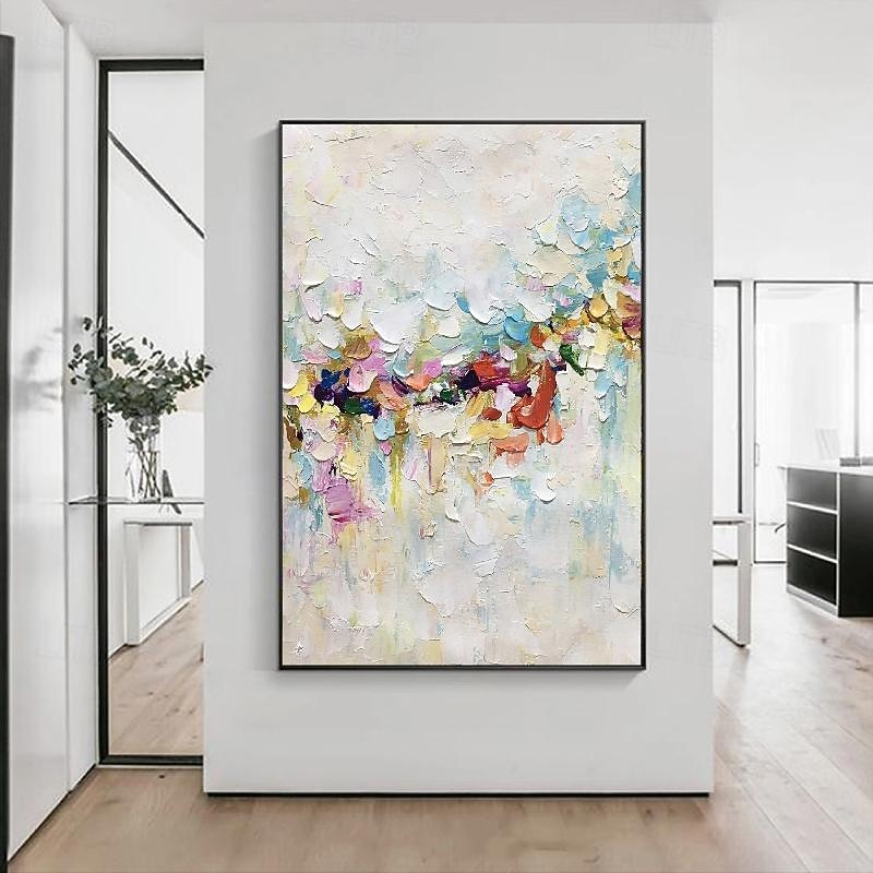 abstrakte bunte Gemälde auf Leinwand handgemachte reich strukturierte Acrylmalerei moderne Wandkunst handgemaltes Kunstwerk Ölgemälde für Wohnzimmer Büro Schlafzimmer Wanddekoration 2025 - $108.99 –P3