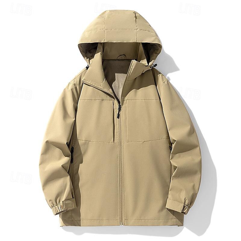 Hombre Chaqueta Softshell Chaqueta para senderismo Al aire libre Resistente al Viento Resistente al Agua Sudadera Chaqueta cortavientos Camping / Senderismo / Espeleología Viaje Negro Verde Ejército 2025 - $39.99 –P1