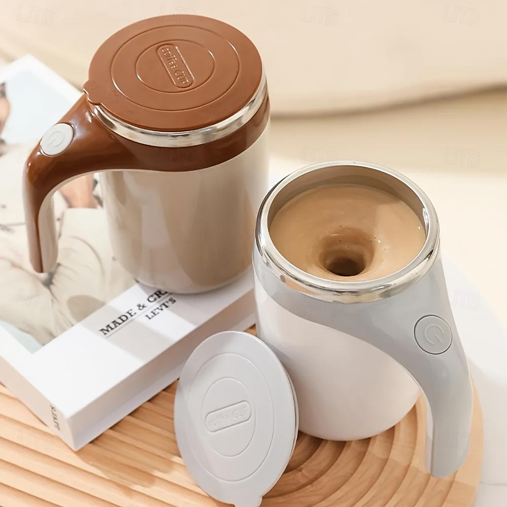 mikser ze stali nierdzewnej znak kubek magnetyczny obrotowy blender automatyczne mieszanie kubek do kawy mleko kubek do mieszania podgrzewacz butelka ładowanie przez USB 2025 - $23.99 –P1