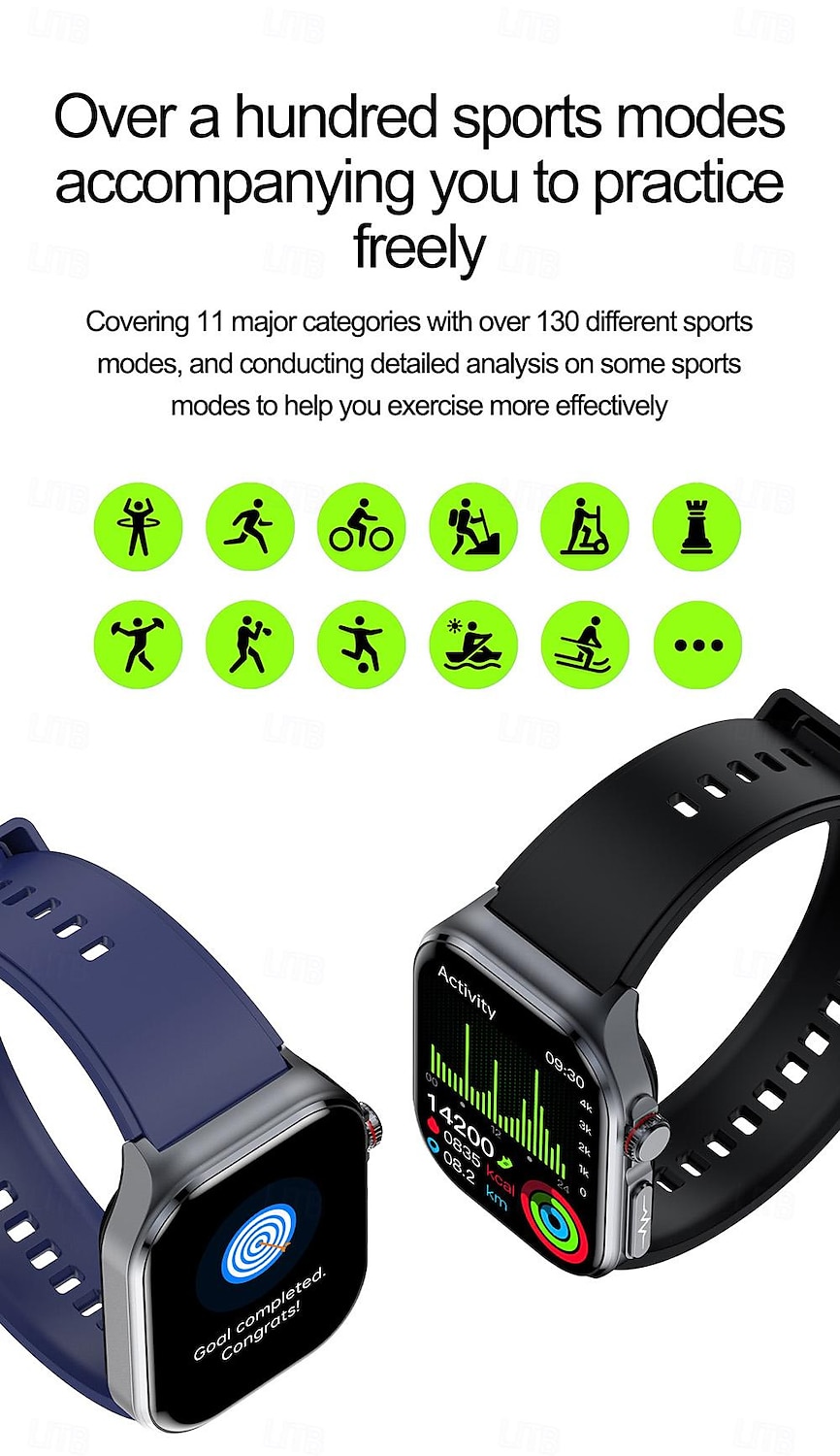 iMosi ET585 Slimme horloge 2.04 inch(es) Smart horloge Bluetooth ECG + PPG Temperatuurbewaking Stappenteller Compatibel met: Android iOS Dames Heren Handsfree bellen Waterbestendig Mediabediening IP68 2025 - $74.99 –P16