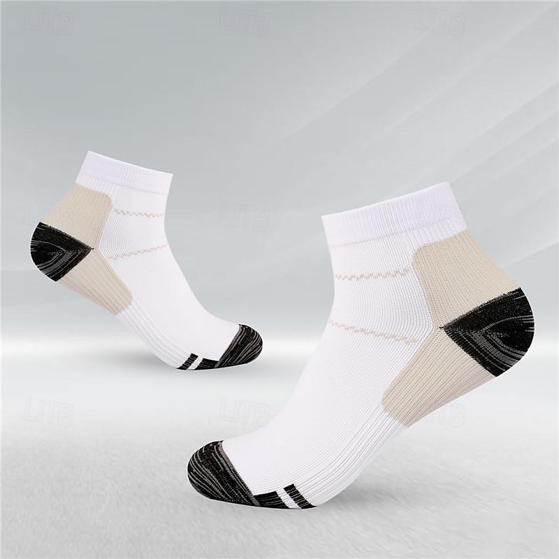 Calze a compressione Calze sportive Calzini da corsa 1 paio Color Block Per uomo Calzini / Calze Anti-scivolo Traspirante Comodo Allenamento in palestra Pallacanestro Corsa Jogging Ciclismo Gli sport del 2025 a $8.49 –P2