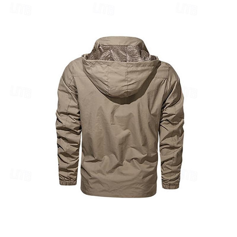 Voor heren Softshell jas Wandeljack Buitenshuis Winddicht Lichtgewicht Windjack Reizen Zwart Leger Groen Blauw Khaki Grijs 2025 - $32.99 –P3