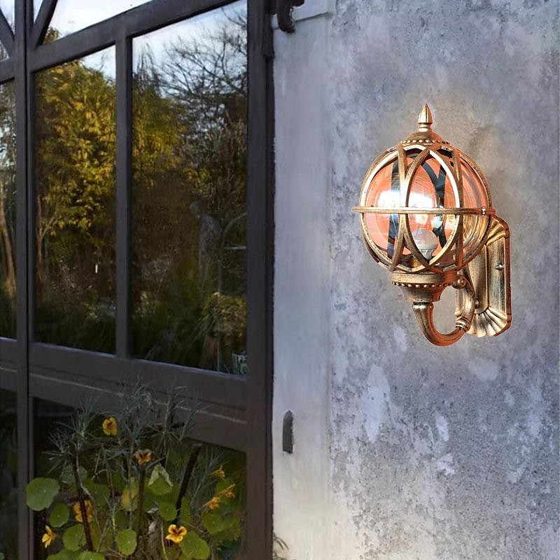 Liruxun illuminazione esterna sferica lampade da parete per esterni luci a pilastro lampada a testa a colonna luce paesaggistica lampada a pilastro da giardino impermeabile a led del 2025 a $132.99 –P10