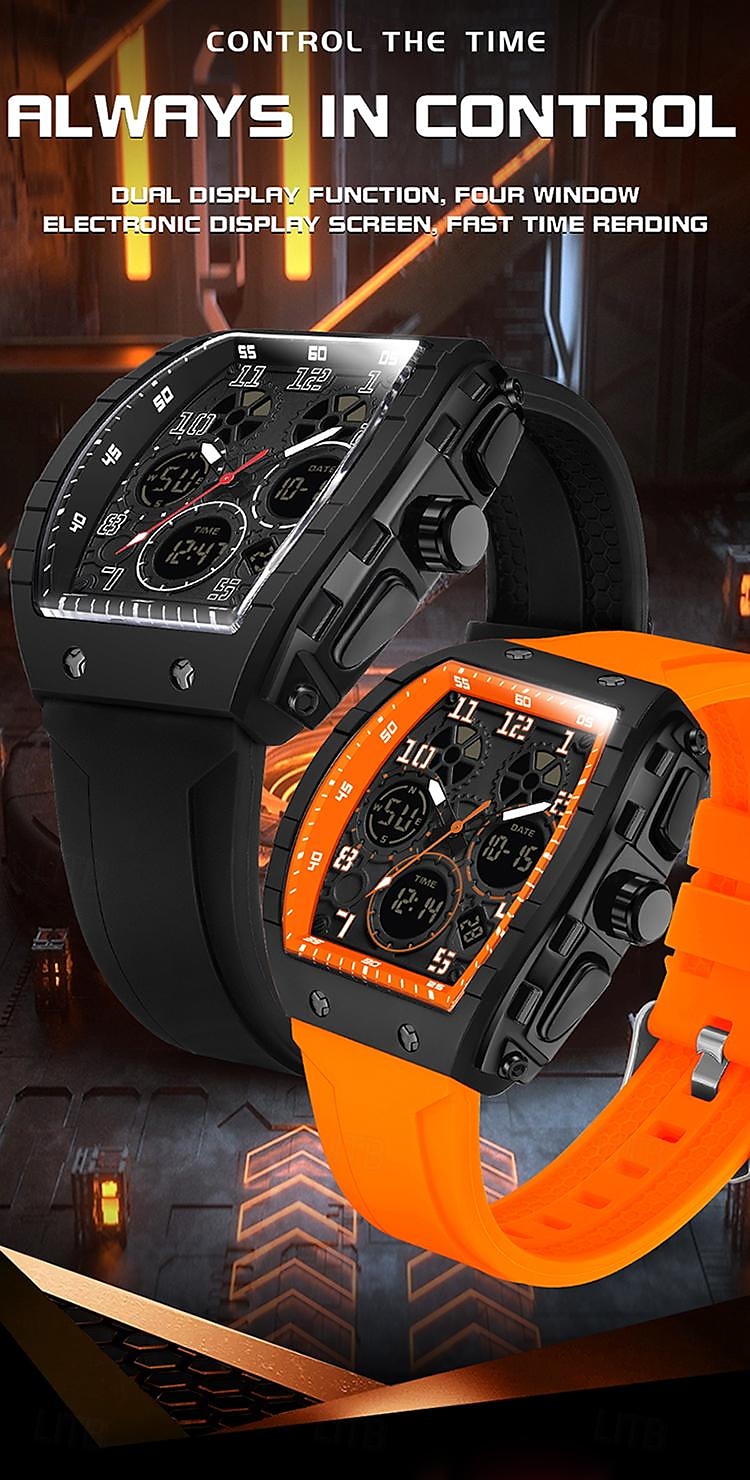 SANDA Men Digital Watch Outdoor Sports Fashion Wristwatch Luminous Stopwatch Alarm Clock Countdown Silicone Gel Watch 2025 - $29.99 –P3