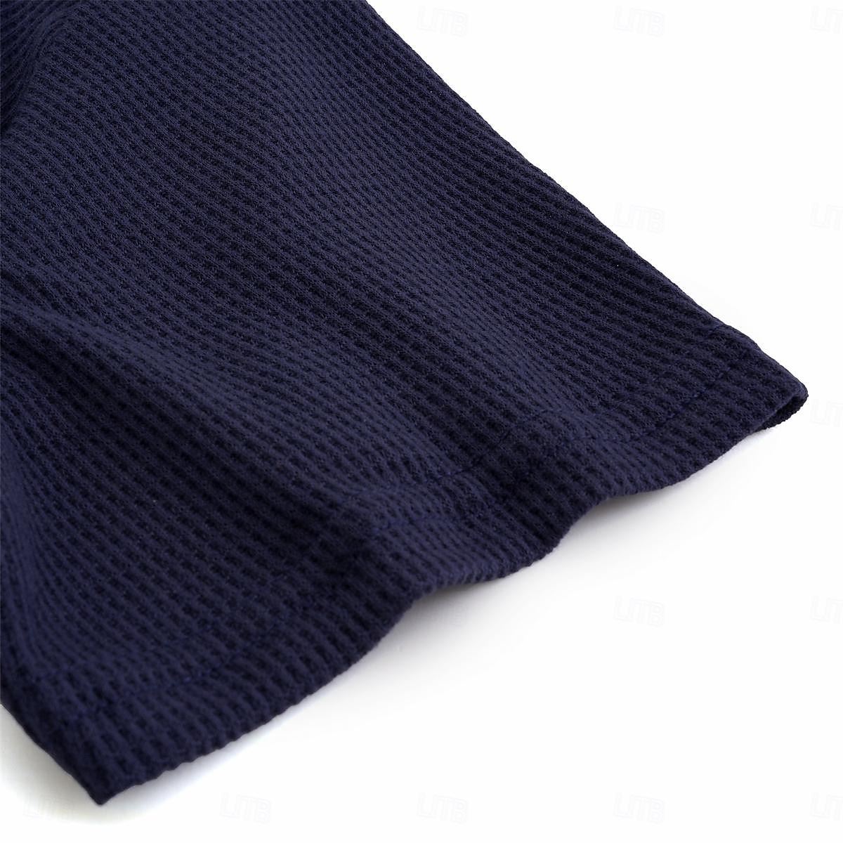 Pánské Tričko Pevné tričko se čtyřmi zipy Vaflové pletené tričko Bez vzoru Do V ulice Dovolená Krátké rukávy Oblečení Módní Designové Základní 2025 - $22.99 –P9