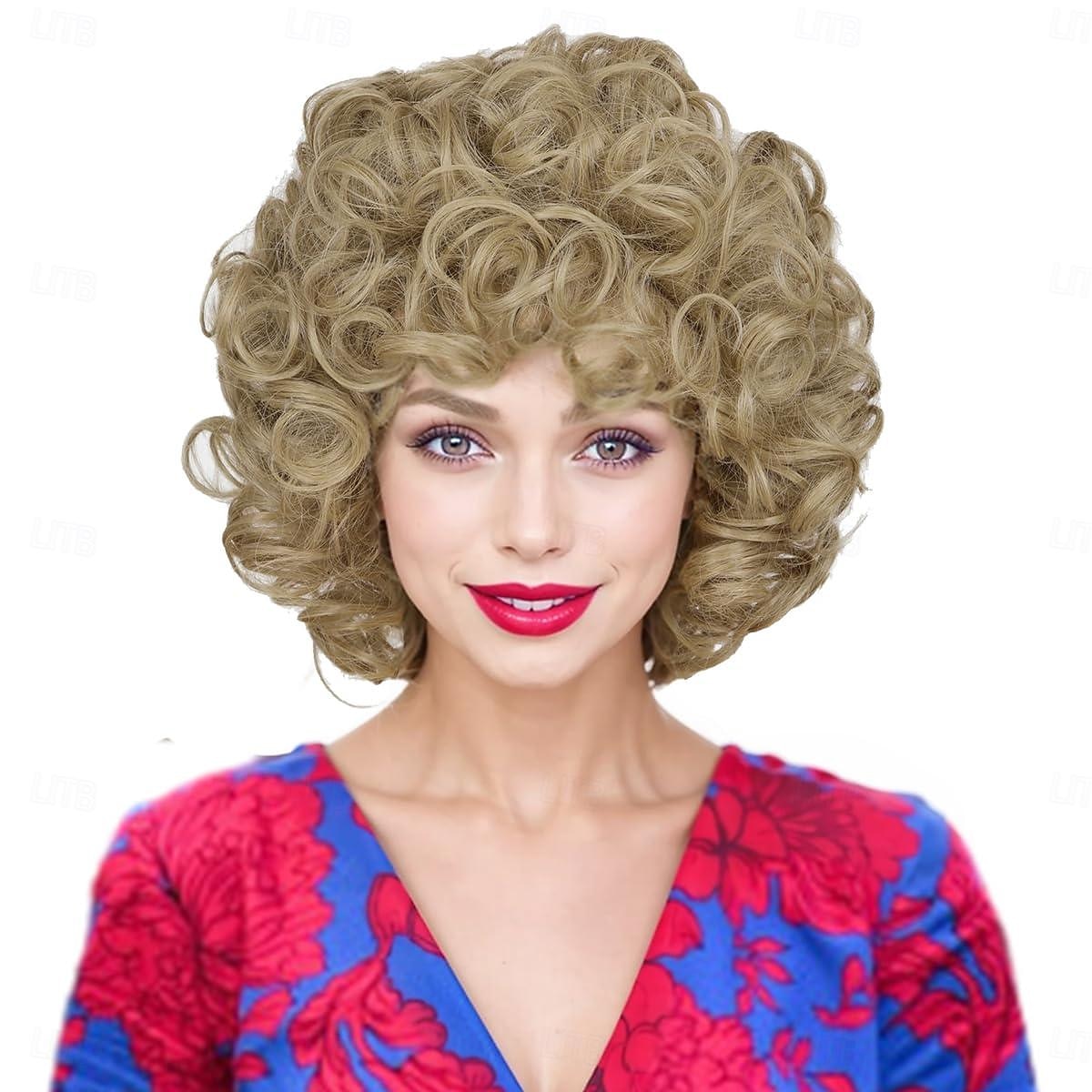 פאת רופאר קצרה רכה ומעוגלת כתמתמת לנשים תחפושת למסיבת קרנבל הלווין 2026 - $18.99 –P1