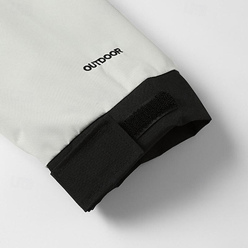 Hombre Chaqueta Softshell Chaqueta para senderismo Al aire libre Bloque de color Resistente al Viento Resistente al Agua Chaqueta cortavientos Viaje Negro Marfil Verde Gris 2025 - $34.39 –P10