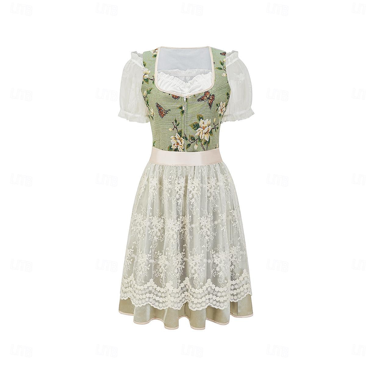 Női Karneváli Oktoberfest Sör Jelmez Dirndl Trachtenkleider Szobalány Német München Wiesn Hagyományos Stílusú Ruhával Oktoberfestre 2025 - $55.99 –P17