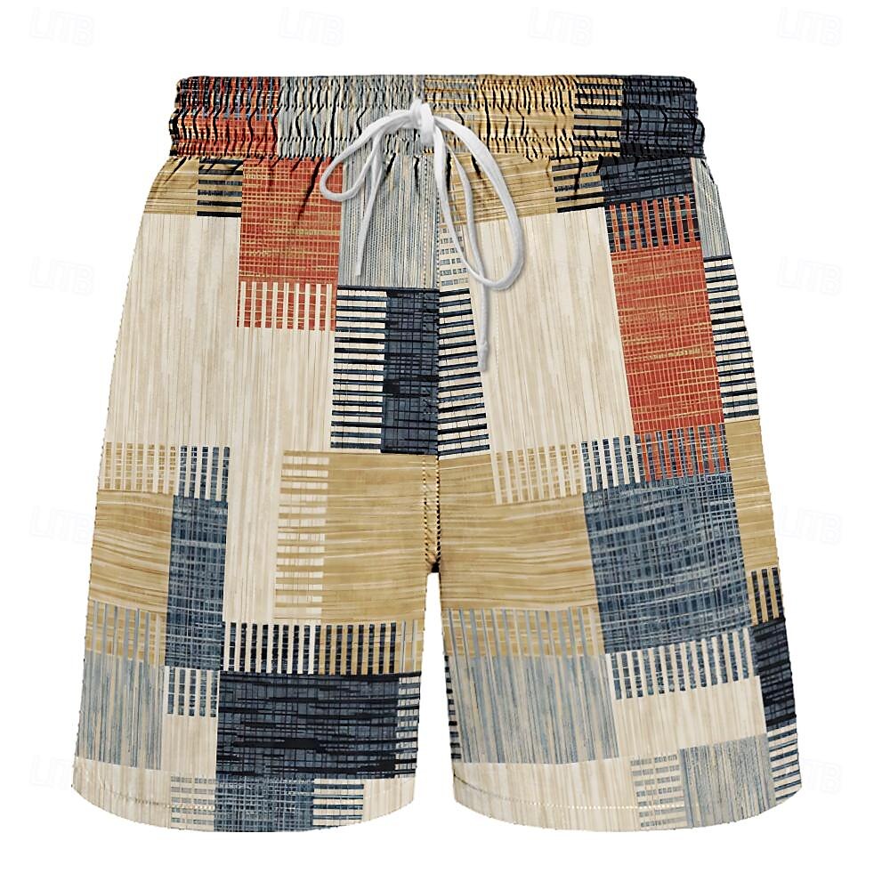 Per uomo Blocco di colori Patchwork Griglia / Plaid Costumi da bagno Pantaloncini da mare Pantaloncini da Surf Misura del girovita medio Hawaiano Casual Ferie Spiaggia Coulisse con fodera in rete del 2025 a $17.99 –P1