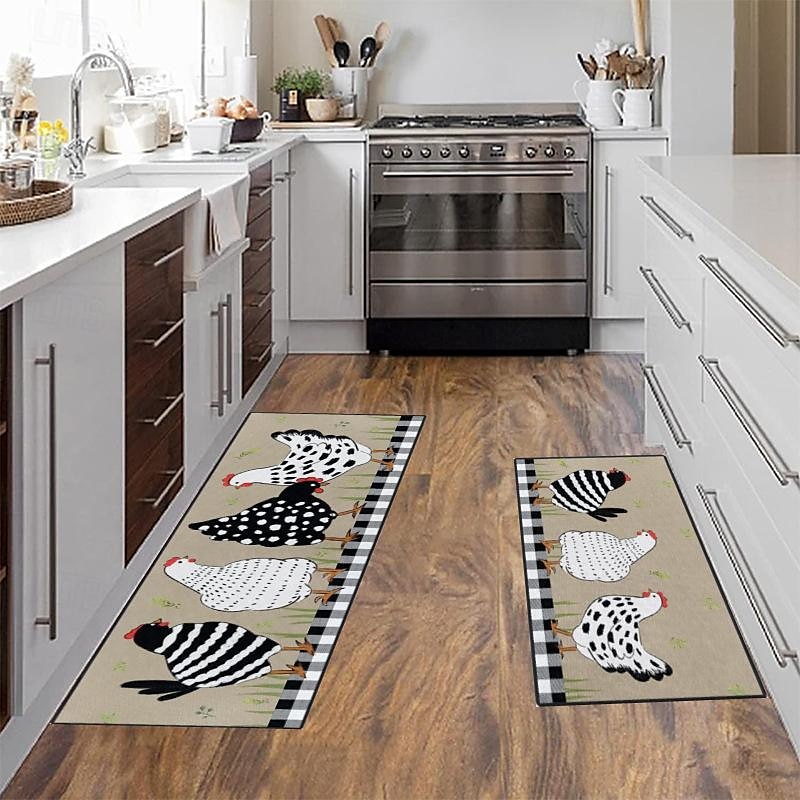farma kuře kobereček kuchyňská podložka protiskluzová olejivzdorná podložka do obývacího pokoje koberec vnitřní venkovní podložka ložnice výzdoba koupelna podložka vchod kobereček podložka pod dveře 2025 - $15.99 –P17