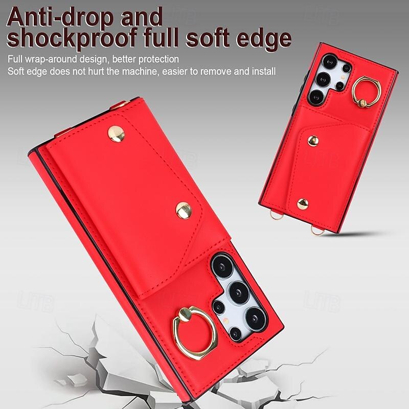 Phone Case For Samsung Galaxy S24 Ultra Plus S23 S22 S21 S20 Ultra Plus FE A55 A35 A25 A15 5G A14 A54 A53 S25 Ultra Wallet Case with Stand Holder Ring Holder Zipper Retro TPU Metal PU Leather 2025 - $23.99 –P2