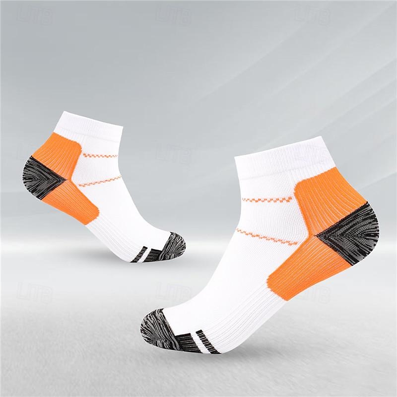 Calze a compressione Calze sportive Calzini da corsa 1 paio Color Block Per uomo Calzini / Calze Anti-scivolo Traspirante Comodo Allenamento in palestra Pallacanestro Corsa Jogging Ciclismo Gli sport del 2025 a $8.49 –P4