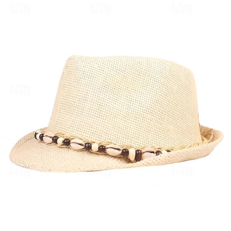 Men's Kentucky Derby Hat Sun Hat Party Hat Bowler Hat Black White Acrylic Fibers Fashion Casual Street Daily Plain Sunscreen Breathable 2026 - $9.49 –P7