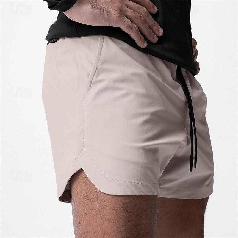 Hombre Pantalones Cortos Running Shorts de gimnasio Pantalones de chándal Correa Bolsillo con forro de compresión Cintura elástica Bermudas Interior Exterior Deporte Verano Secado rápido Ligero Suave 2026 - $16.49 –P6