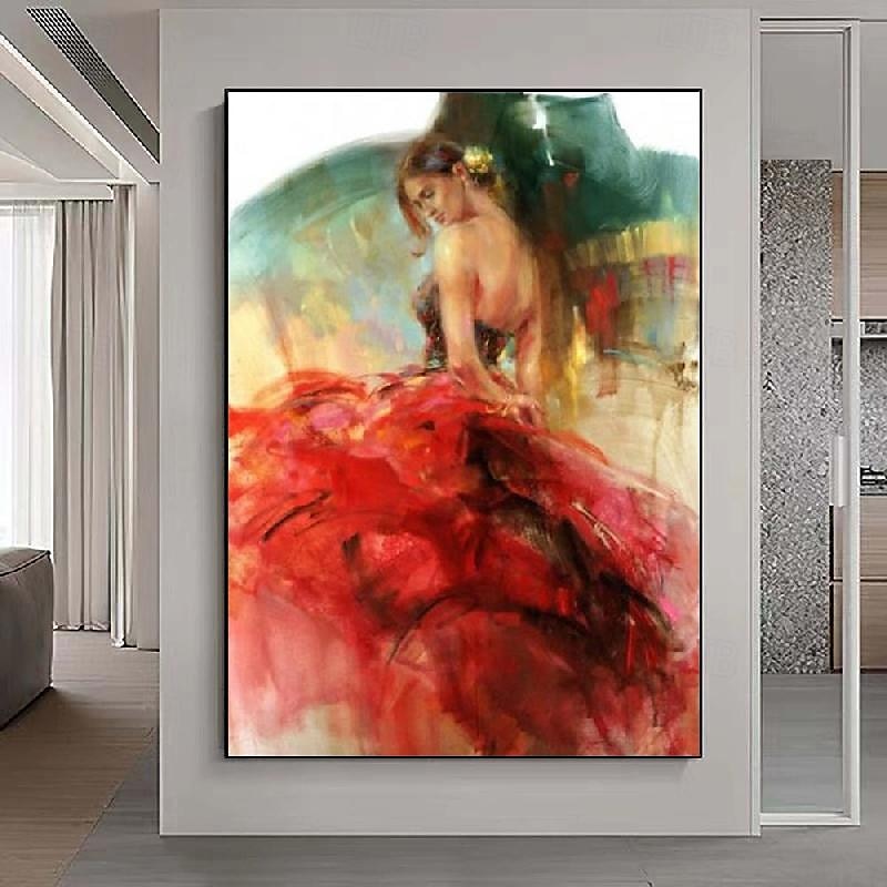 アートキャンバス油絵　油彩画　アート手描き　原画　美術品　芸術【オーダー受付中】 手作りの花のキャンバス油絵+壁