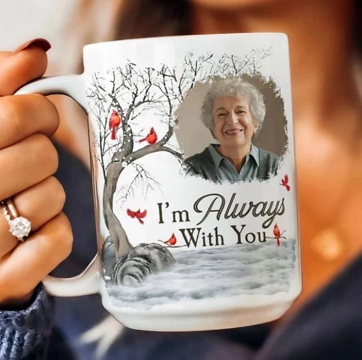 Spersonalizowany kubek pamiątkowy kubek ze zdjęciem zawsze z tobą - przemyślany prezent na Boże Narodzenie dla rodziny i przyjaciół - personalizowany ceramiczny kubek 2025 - $13.99 –P2