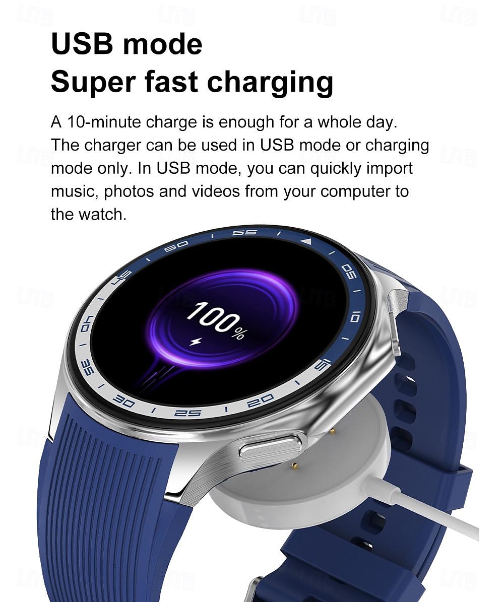 696 DTWatchX Montre intelligente 1.43 pouce Smartwatch Montre Connectée Bluetooth Podomètre Rappel d'Appel Moniteur de Sommeil Compatible avec Android iOS Femme Hommes Mode Mains-Libres Rappel de de 2025 ? $62.99 –P10