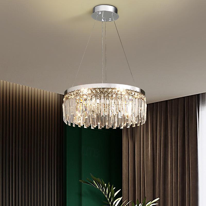 Chandelier LED 50/80cm Crystal Ceiling Light Circle Design Unique Design Flush Mount Lights Stainless Steel LED Nordic Style 110-240V 2025 - $429.99 –P4