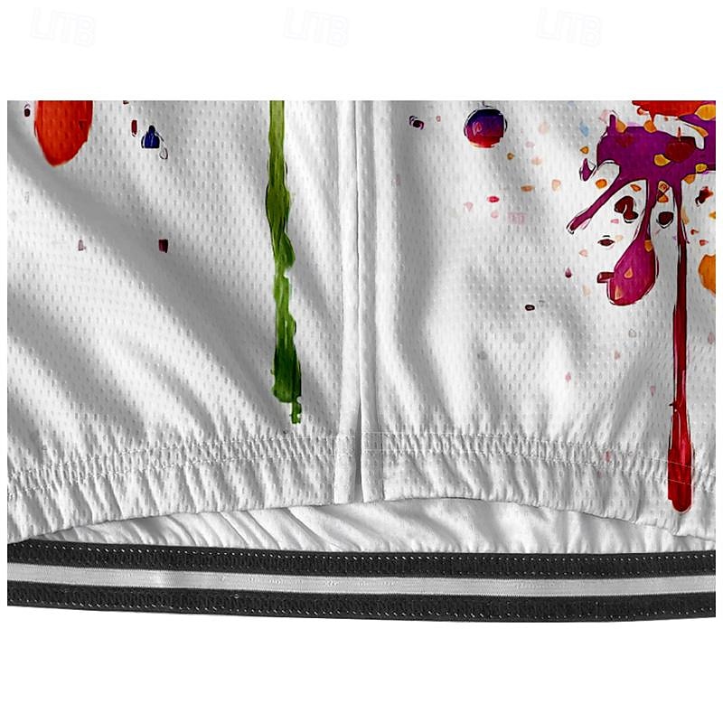 Bărbați Jersey de ciclism Manșon scurt Bicicletă Tricou Tee Jerseu Topuri cu 3 buzunare spate Ciclism montan Respirabil Uscare rapidă Negru Alb Sport Îmbrăcăminte 2025 - $3.99 -P10