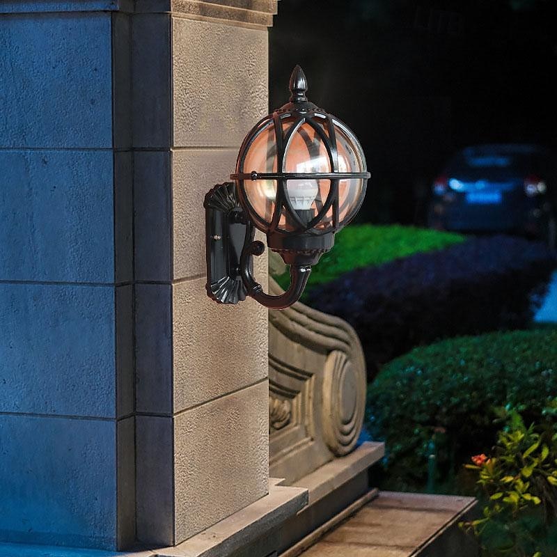 Liruxun illuminazione esterna sferica lampade da parete per esterni luci a pilastro lampada a testa a colonna luce paesaggistica lampada a pilastro da giardino impermeabile a led del 2025 a $132.99 –P11