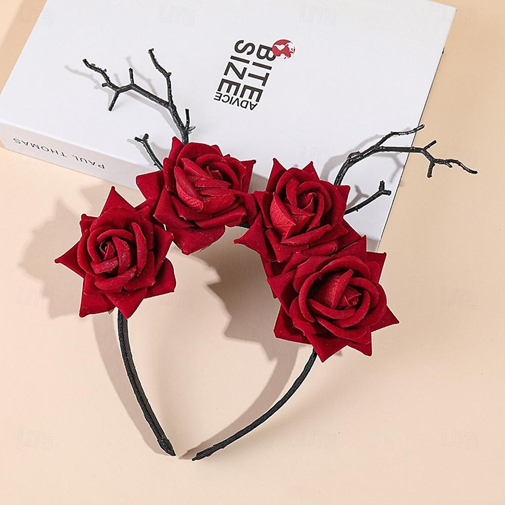 fascia per capelli con corna di teschio di halloween, decorazione per feste, accessori per capelli del 2025 a $17.49 –P6