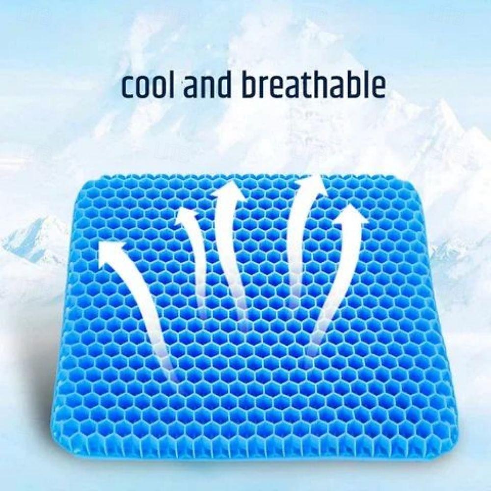 Gel Seat Cushion Cooling Thick Big Breathable Honeycomb Gel Cushion Absorbs Pressure Points With Non-Slip Cover Wheelchair 2025 - $16.99 –P8