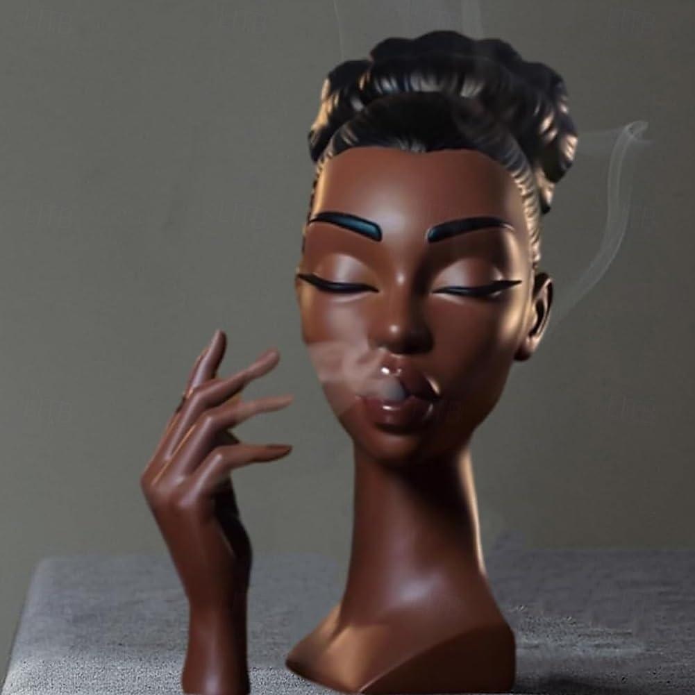 Head Incense Burner Black Woman, Black Lady Head Scents Burner Black Women Head, Head Incense Burner Black Woman,Headscents Incense Holder for Various Environments 2025 - $27.99 –P2