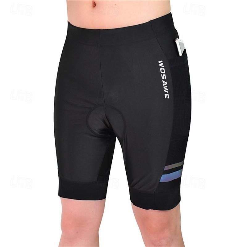 WOSAWE Homme Short Vélo Cuissard Velo Cyclisme Vélo Cuissard Short Short rembourré / Chamois Coupe ajustée Des sports Respirable Séchage rapide Haute élasticité Confortable Noir Vêtement Tenue Tenues de 2025 ? $50.99 –P9