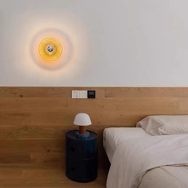 Lampa sufitowa led ciepła biel 1-światło 5w nowoczesny okrągły kinkiet ścienny e12/e14 3000k okrągłe oprawy oświetleniowe do montażu na zagłówku lampy dekoracyjne do sypialni salon 110-240v 2025 - $71.99 –P2