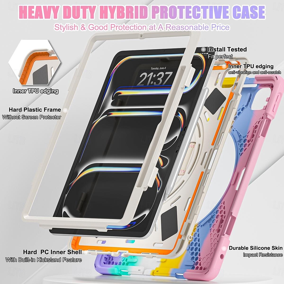 Tablet Case Cover For Apple iPad Air 11"(2024) iPad Air 13"(2024) iPad Pro 11"(2024) iPad Pro 13"(2024) iPad 10th 10.9'' iPad Air 5th 4th 10.9" iPad Pro 6th 5th 4th 3rd 2nd 1st 12.9'' iPad Pro 4th 2025 - $28.99 –P5