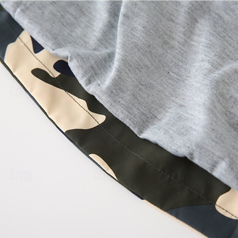 Garçons 3D Couleur Unie Camouflage Manteau Vêtements d'extérieur manche longue Automne Hiver Mode Basique Petits enfants (4-7 ans) 4-7 ans À capuche Extérieur Occasionnel Quotidien Coupe régulière de 2025 ? $25.99 –P14