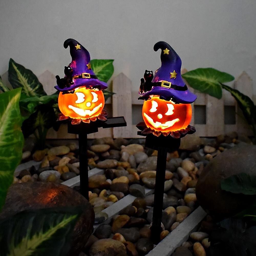1pc Solar Pumpkin Lighted Ghost Lawn Light Halloween Outdoor Garden Lights  Waterproof Garden Park Walkway Landscape Decoration Resin Pumpkin Light  Outdoor Halloween Light Up Decorations 2025 - $28.99, image size:1000x1000