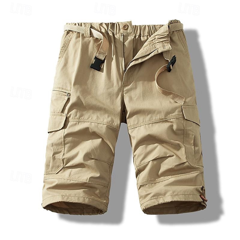 Per uomo Pantaloncini tattici Pantaloncini modello cargo Pantaloncini Bottoni A cordoncino Multi tasca Liscio Indossabile Lunghezza del ginocchio Esterno Giornaliero Campeggio e hiking Di tendenza del 2025 a $20.99 –P6