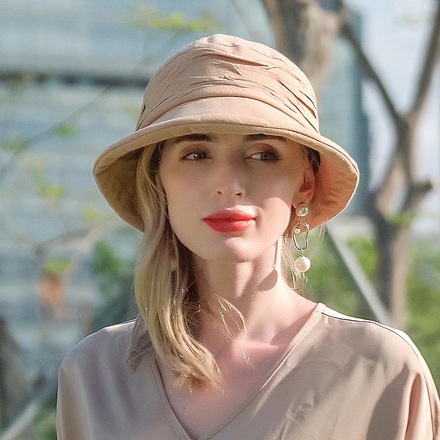 cappelli cappello a secchiello in cotone cappello floscio cappello da sole casual vacanza semplice classico con copricapo con giunture di colore puro del 2025 a $24.99 –P4