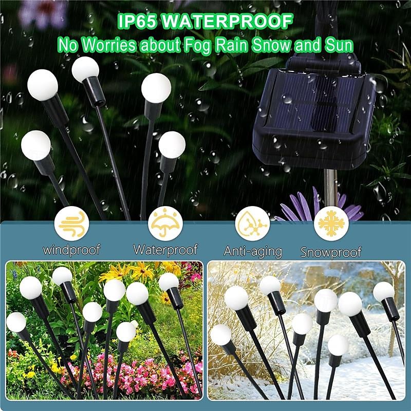 Zonne Wind-Swing Paarse Vuurvlieg Pad Lichten - Kleurveranderende LED Waterdicht Auto-On Perfect voor Tuin  Landschapsdecoratie 1/2 stuks voor Halloween 2026 - $16.49 –P8