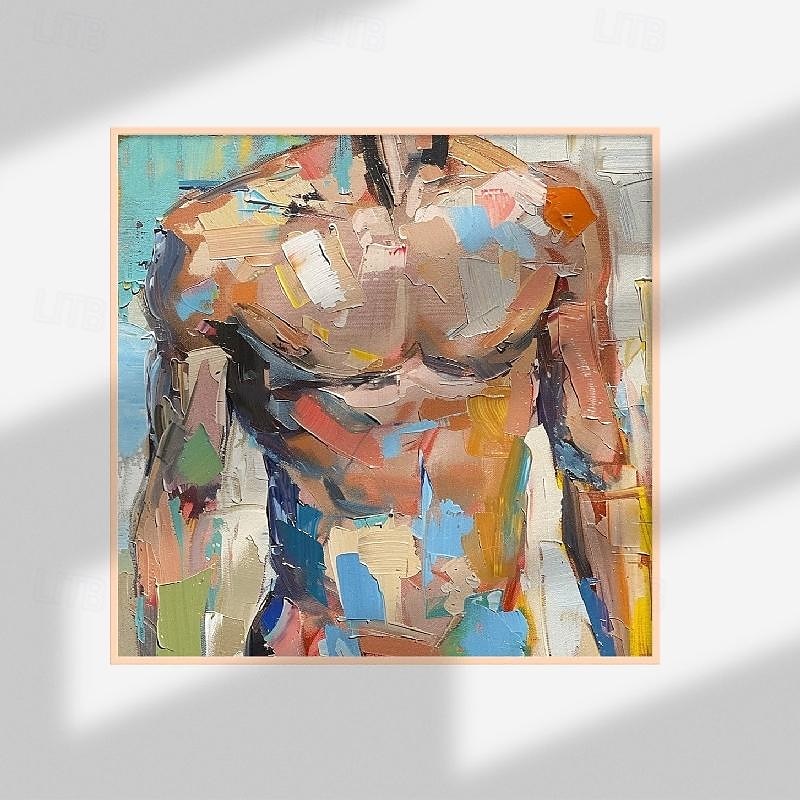 Homosexuell Körper Malerei handgemachte männliche Kunst Bude Ölgemälde Männer abstrakte Ölgemälde Wand Kunst Homosexuell Körper Malerei Wand Dekor Geschenke für Schlafzimmer Wohnzimmer Bar Dekoration 2025 - $123.99 –P1