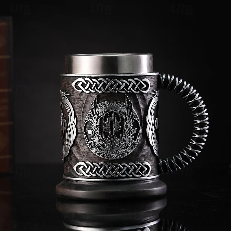 1pc Antique Viking Beer Mug - Wooden Barrel Cup with Stainless Steel Liner - Perfect Gift for Beer Lovers 2025 - $32.99 –P12