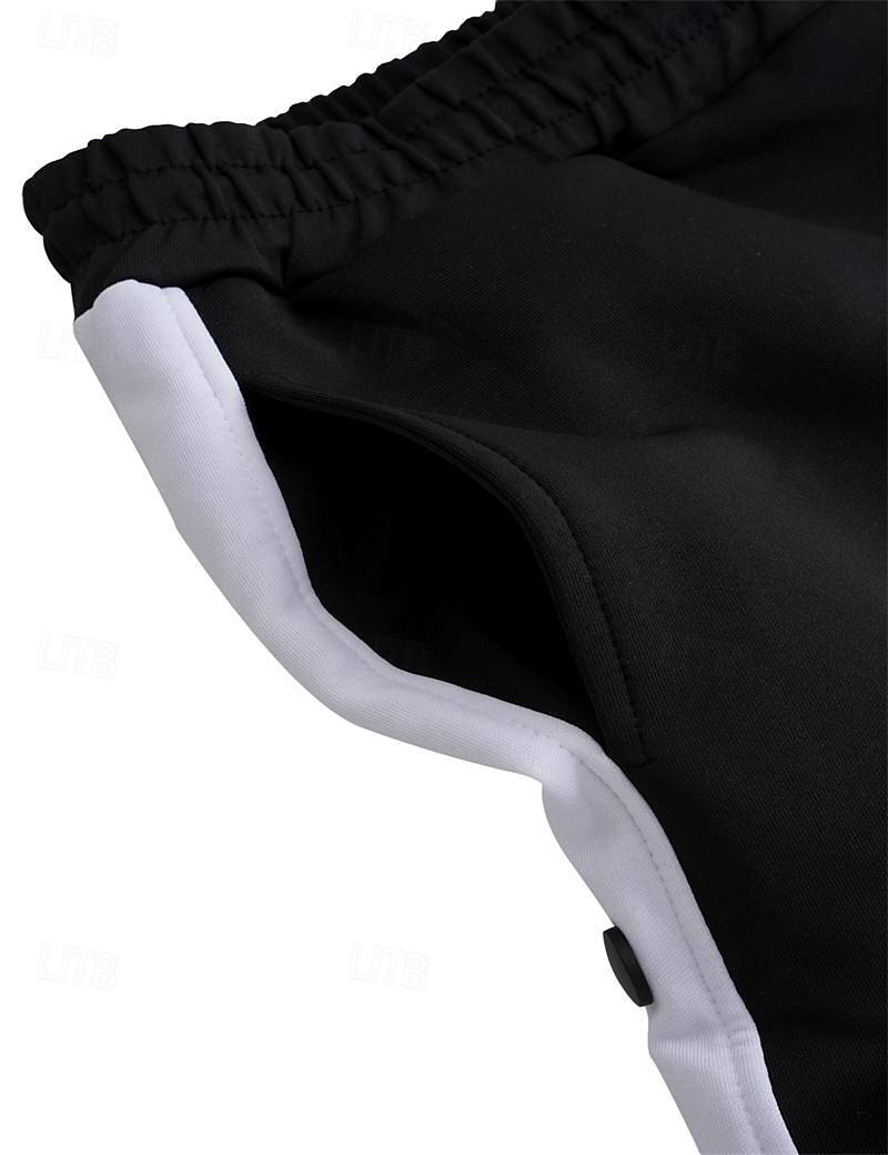 Per uomo Pantaloni della tuta Pareggiatore Pantaloni A cordoncino Vita elastica Pulsante laterale Color Block Comfort Traspirante Informale Giornaliero Per eventi Sportivo Di tendenza Nero Blu del 2025 a $22.99 –P6