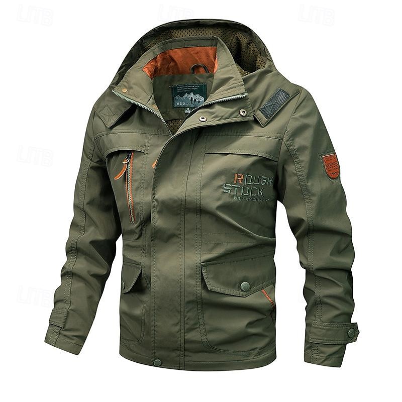 Per uomo Giacca da esterno Giacca cargo Giacca con cappuccio Giacca tattica Esterno Giornaliero Rimovibile Morbido Tasche multiple Primavera & Autunno Liscio Informale Comodo Con cappuccio Standard del 2025 a $67.99 –P5
