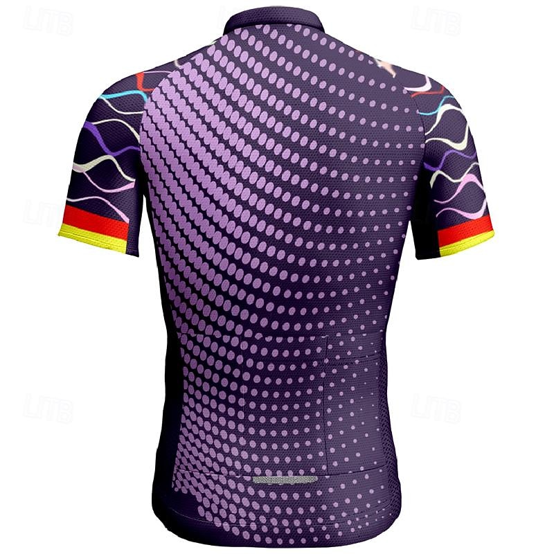 Men's Cycling Jersey Color Block Geometic Short Sleeve Bike Tee Tshirt Jersey Top with 3 Rear Pockets Mountain Bike MTB Quick Dry Breathable Sports Red Navy Blue Blue Clothing Apparel 2026 - $30.99 –P5
