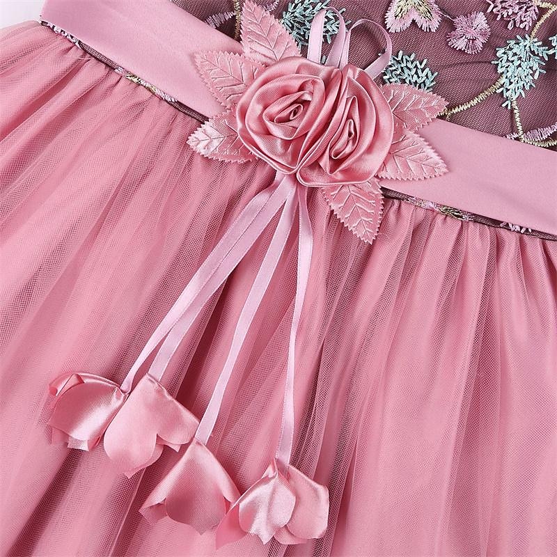 Mädchen' 3D Blume Blumenmädchen Kleid Party Kleid Ärmellos Sommer Leistung Hochzeit Party Prinzessin Schön Süß kinderkleidung 4-12 Jahre abendkleider Schaukelkleid A Linie Kleid Midi Regular Fit 2025 - $31.99 –P15