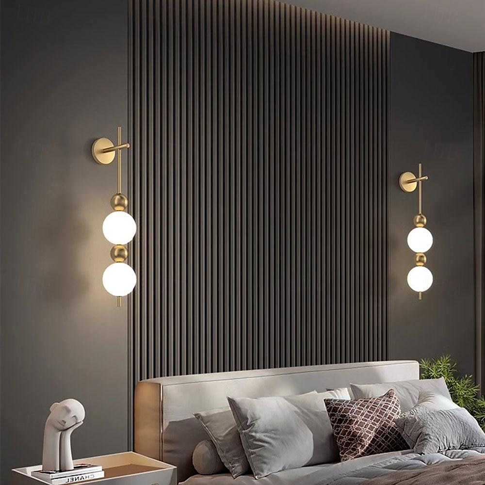 led innendørs vegglamper varm hvit 65/72cm 1/2-lys kobber midten av århundret moderne langvegglys bar globus veggmontert lampe gårdshus ball lineær lysarmatur for stue soverom hotell korridor gang 2025 - $257.29 –P4