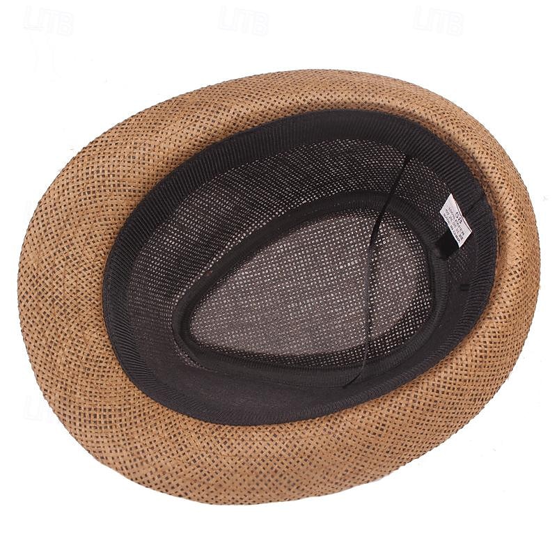 Men's Kentucky Derby Hat Sun Hat Party Hat Bowler Hat Black White Acrylic Fibers Fashion Casual Street Daily Plain Sunscreen Breathable 2026 - $9.49 –P3