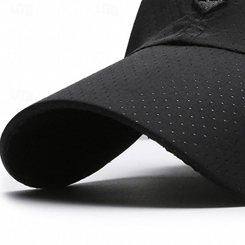 Herren Cap Basecap Sonnenhut Kappe Schwarz Weiß Polyester Modisch Brautkleider schlicht Strasse Täglich Glatt Einstellbar Sonnenschutz Atmungsaktiv 2025 - $8.99 –P11