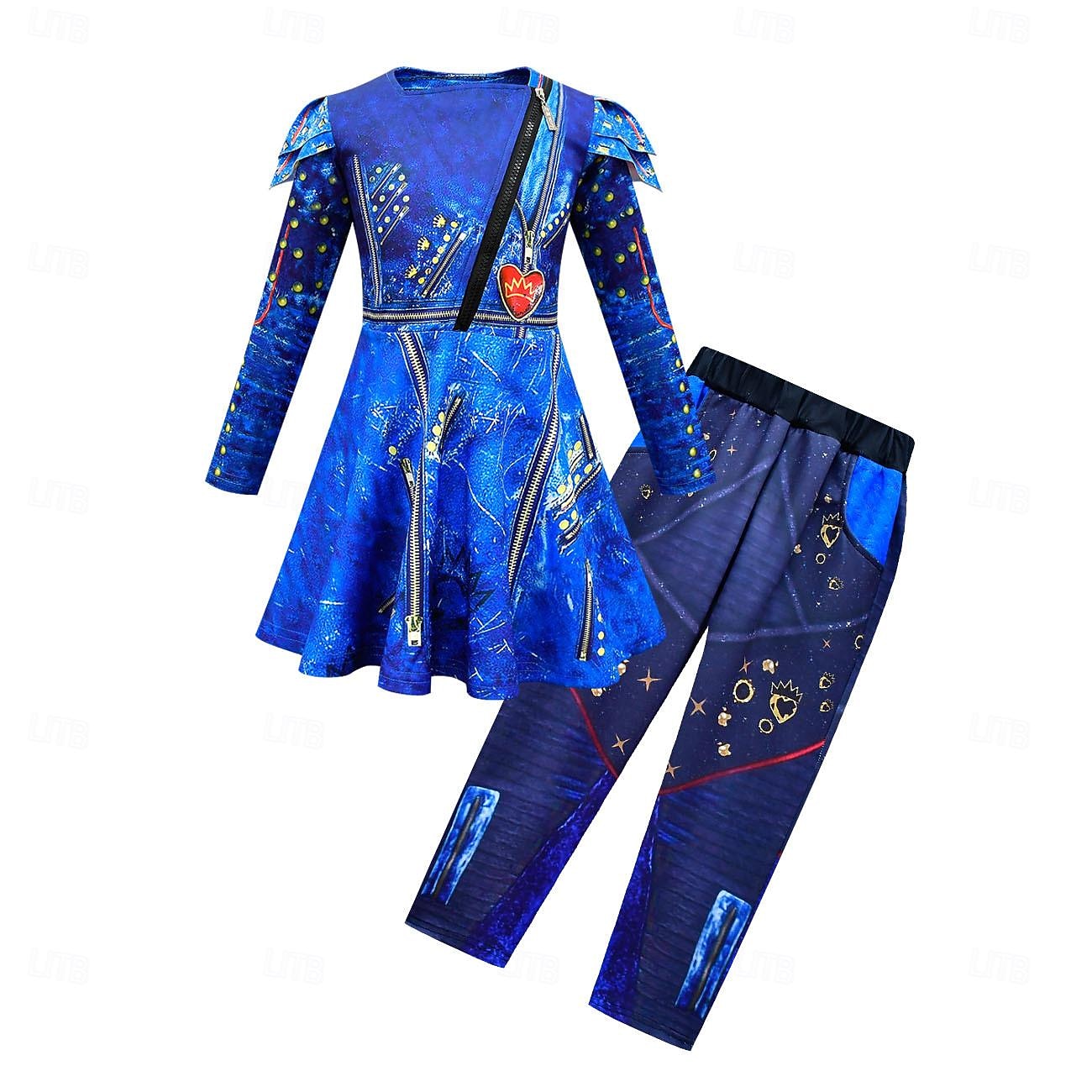 open lace back dress Eledobby Evie Descendants Costume Dress with Wig for Girls Long Sleeve  V-Neck Dresses Kids Cosplay Fancy Dress Halloween Fancy Dress Outfits Blue  7-8 Years : Amazon.nl: Toys & Games